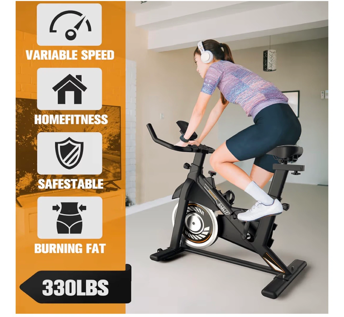 GAELIX Indoor Cycling Bike Stationary - 300lbs Capacity - photo 2