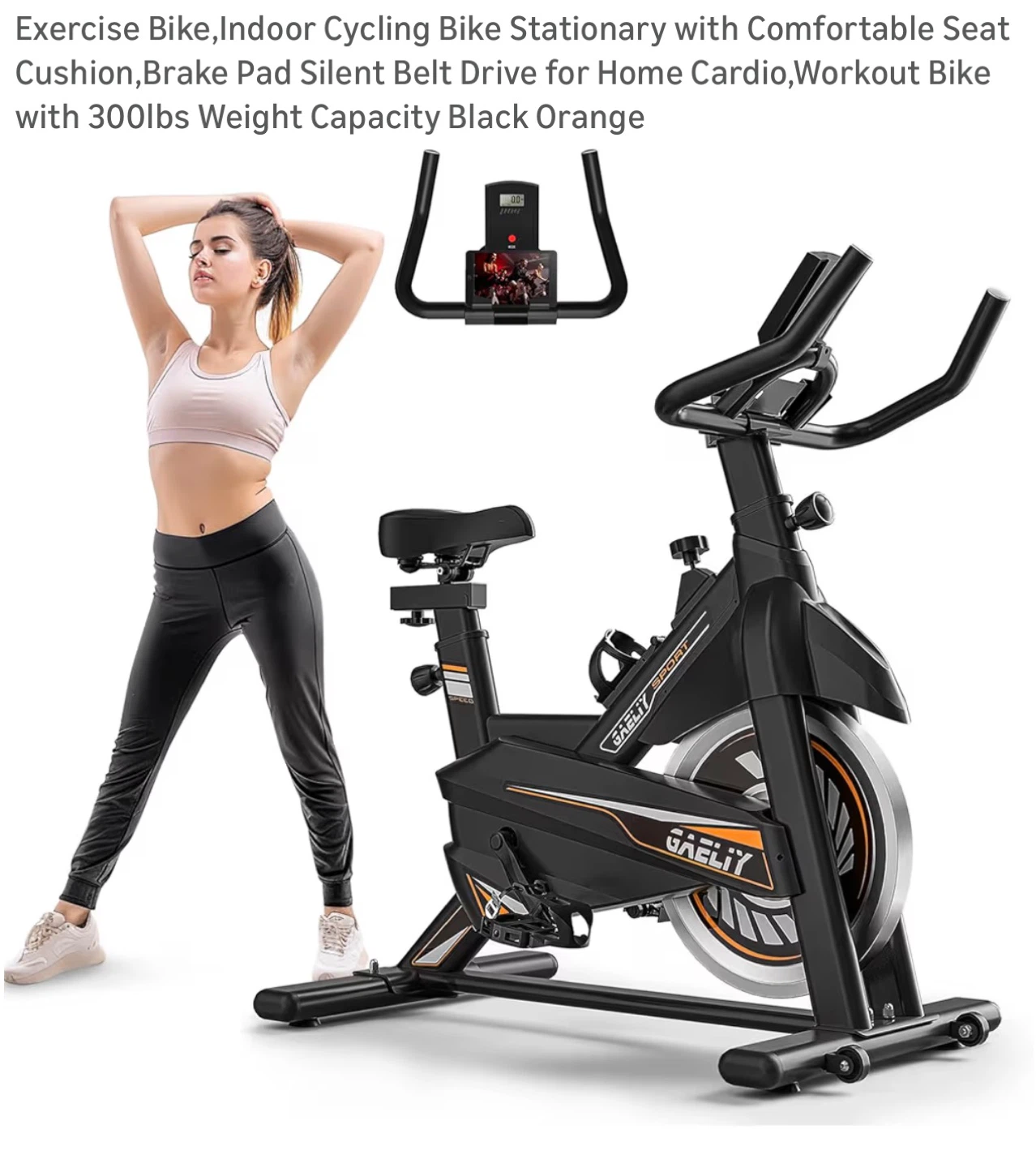 GAELIX Indoor Cycling Bike Stationary - 300lbs Capacity