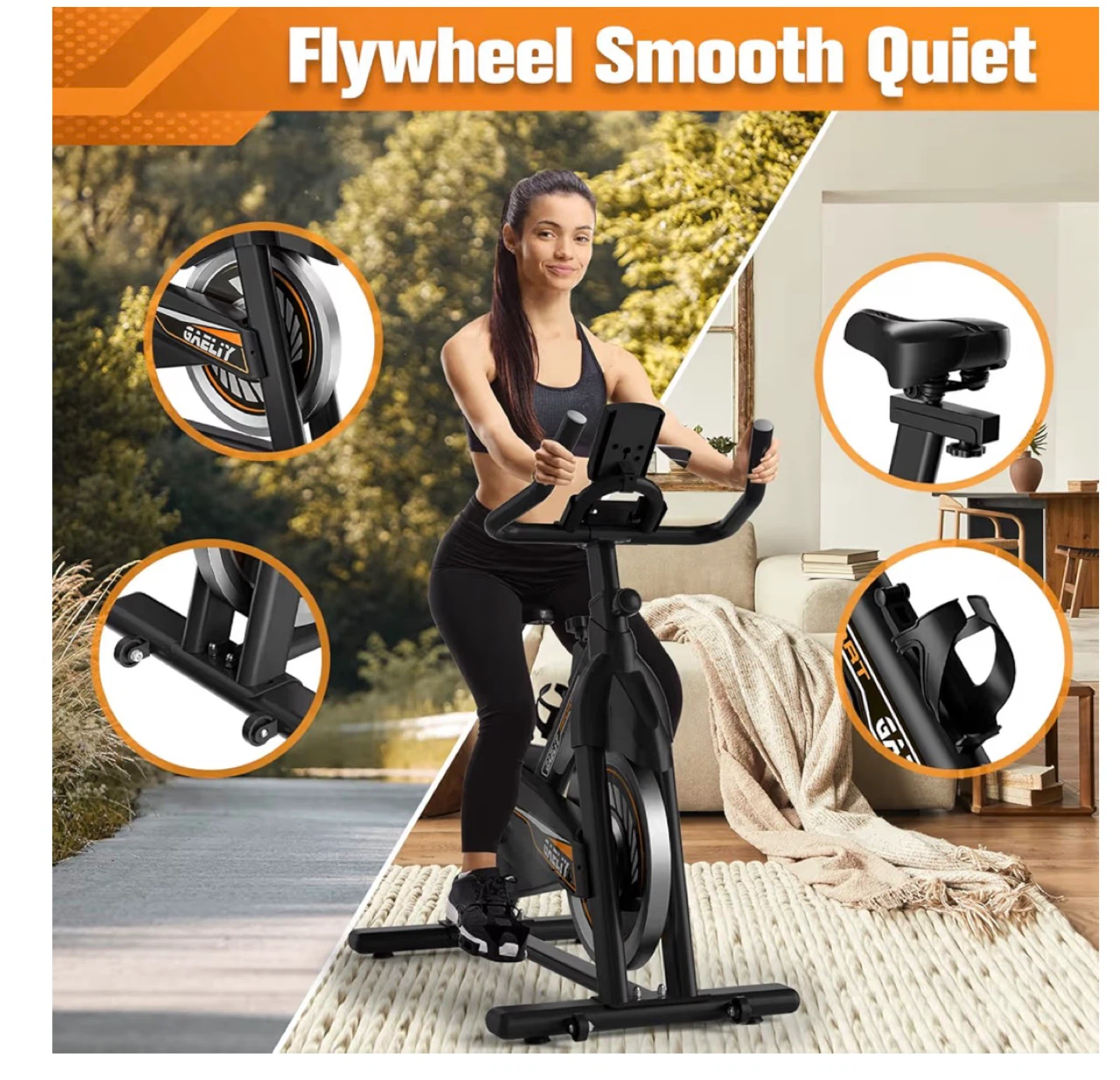 GAELIX Indoor Cycling Bike Stationary - 300lbs Capacity - photo 5
