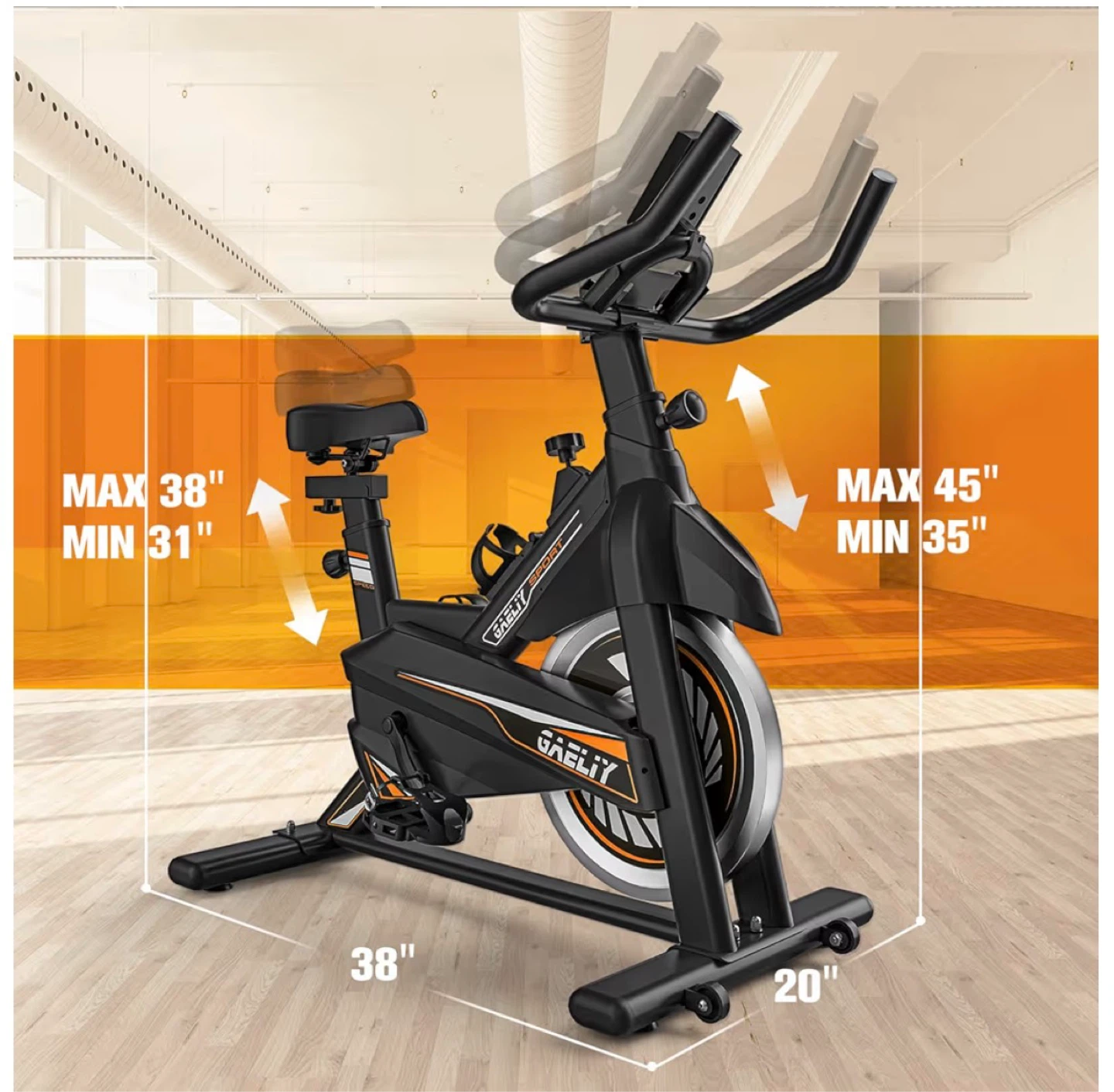 GAELIX Indoor Cycling Bike Stationary - 300lbs Capacity - photo 4