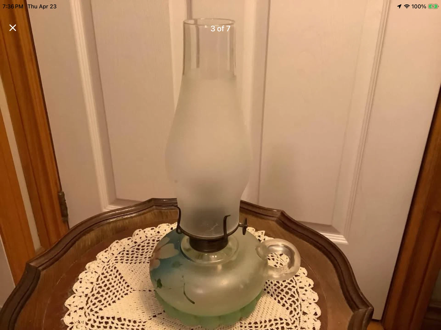 Small Vt Flower Patterned Finger Hole Oil Lamp 🐞 - photo 3