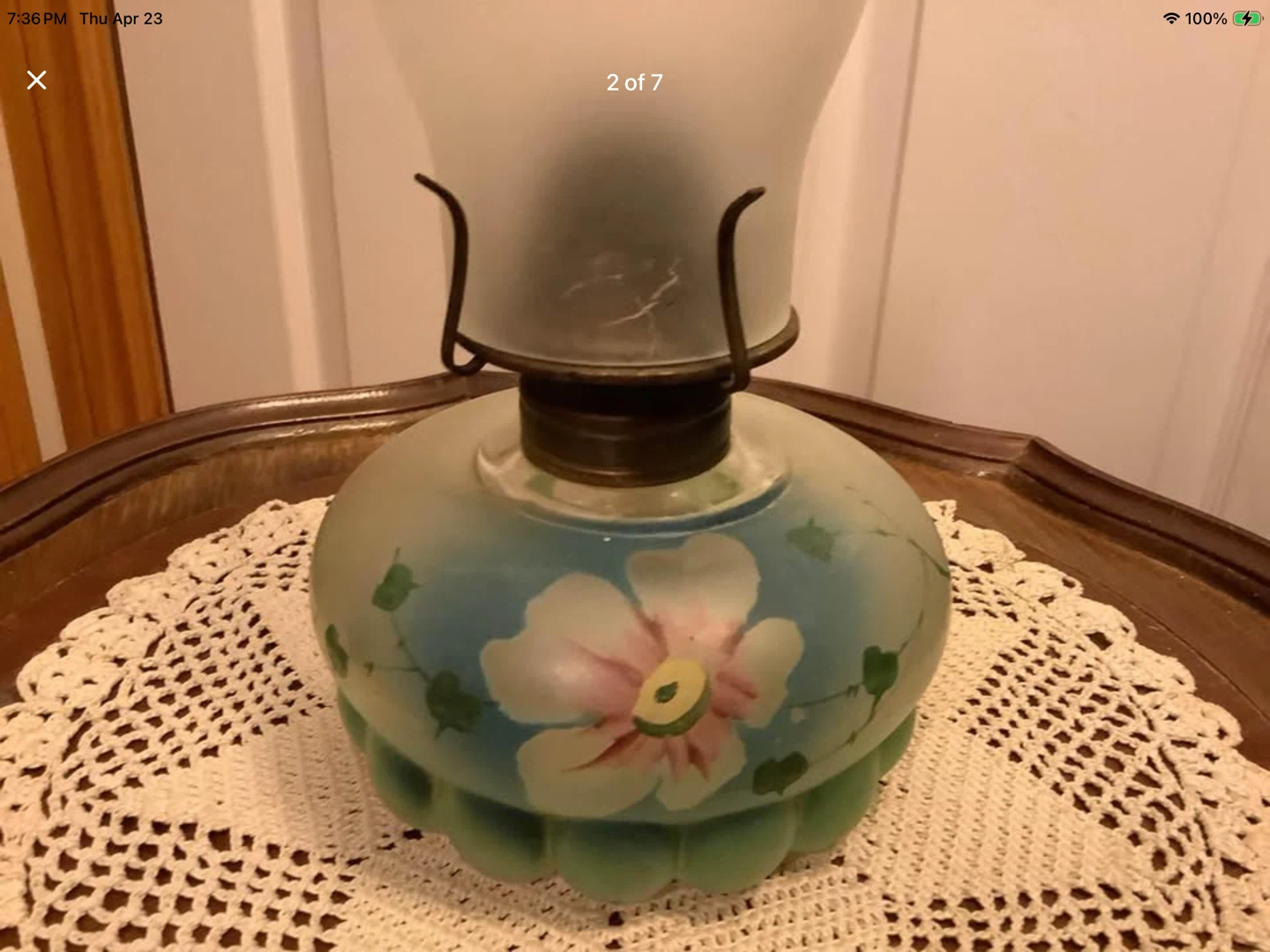 Small Vt Flower Patterned Finger Hole Oil Lamp 🐞 - photo 2