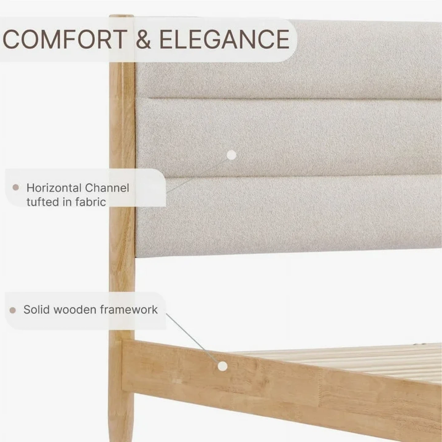 CHITA Queen Bed Frame with Headboard - photo 2