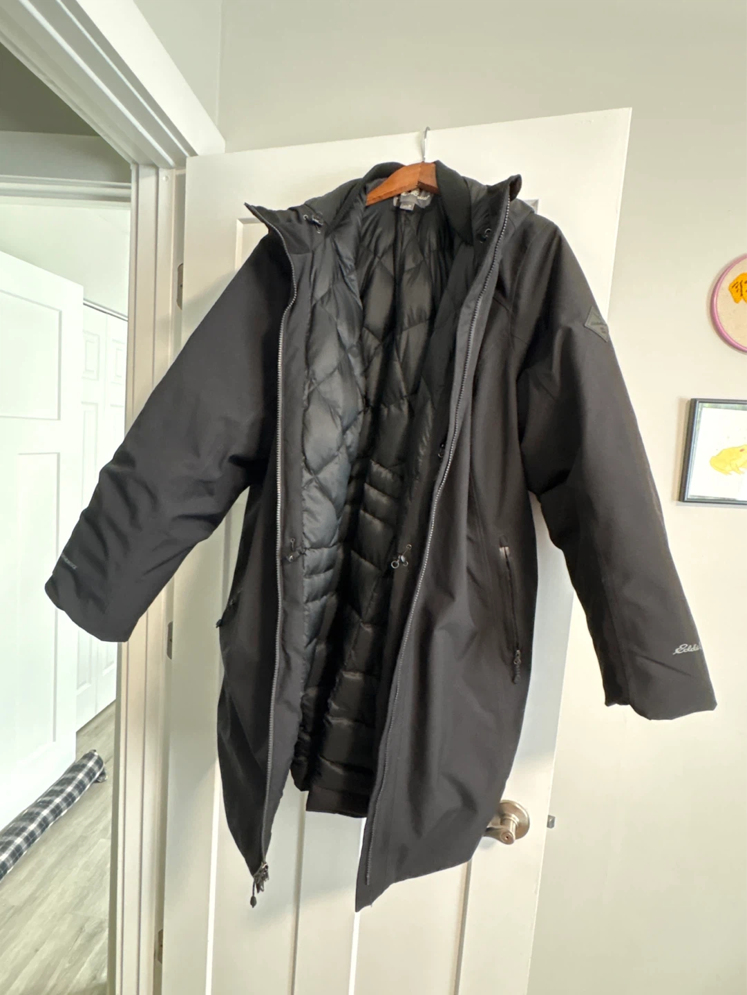 Eddie Bauer Black Insulated Parka Jacket: Size 3X