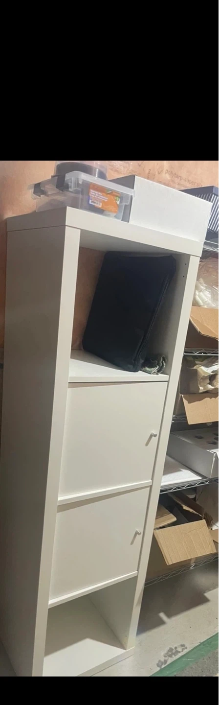IKEA white shelves