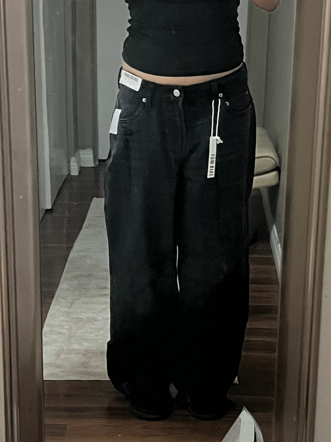 Black Low Rise Baggy Jeans Aeropostale