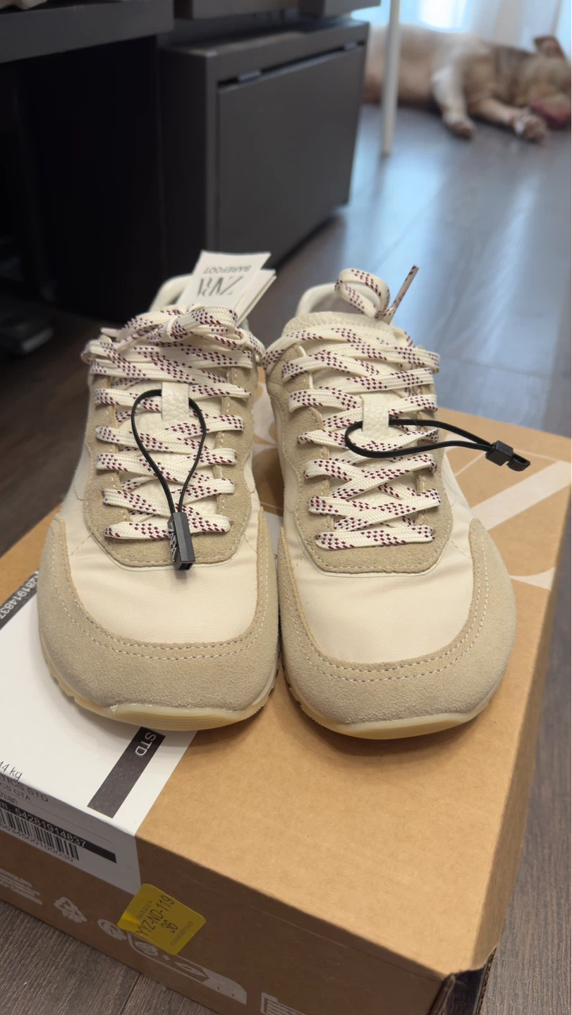 ZARA Barefoot Sneakers Beige US6 - photo 2