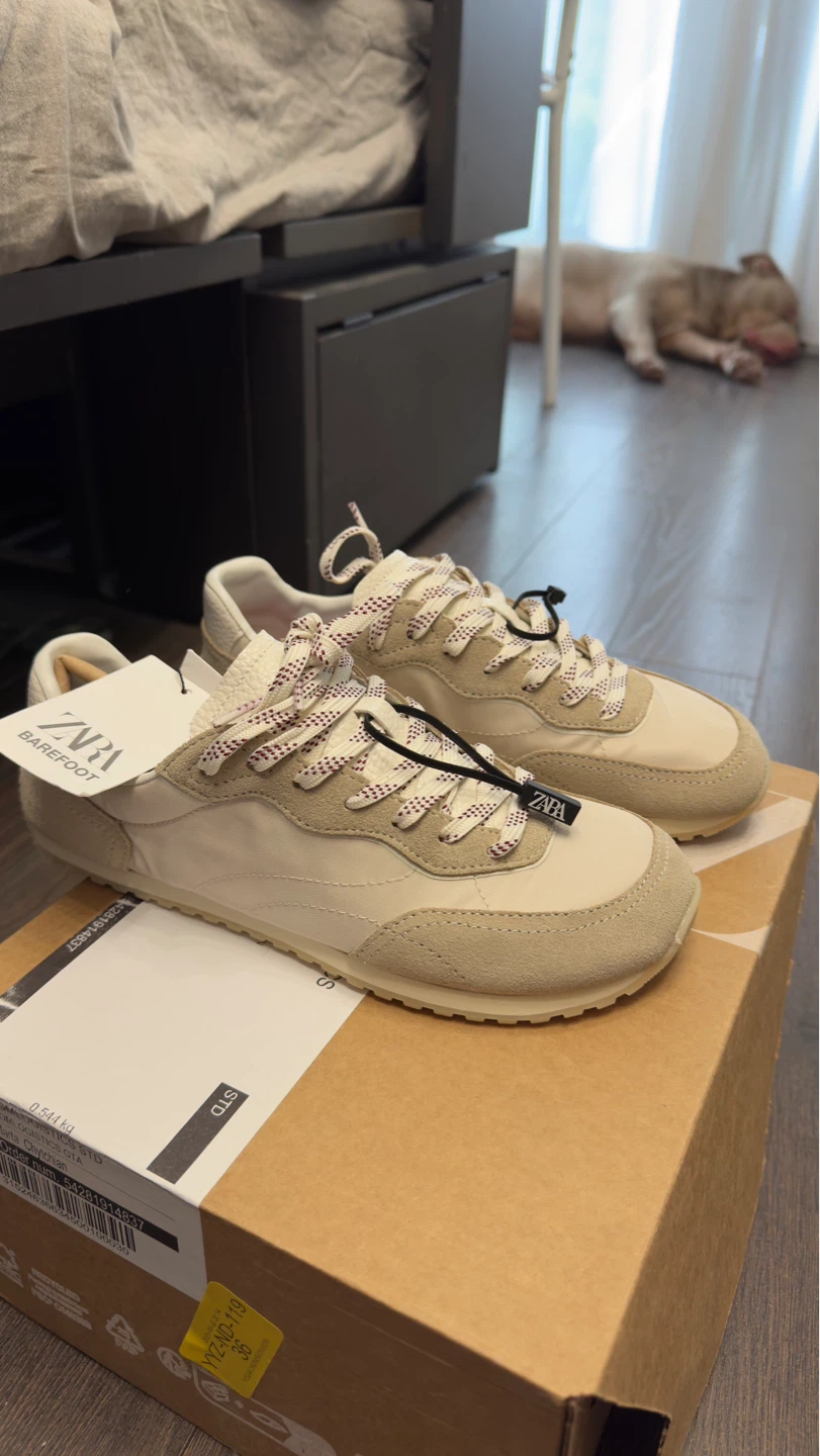 ZARA Barefoot Sneakers Beige US6 - photo 3
