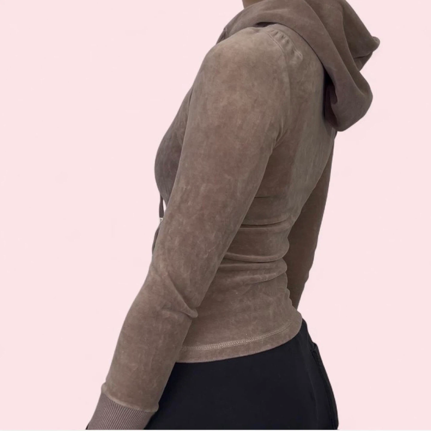 Brown Juicy Couture velour zip up hoodie - photo 5