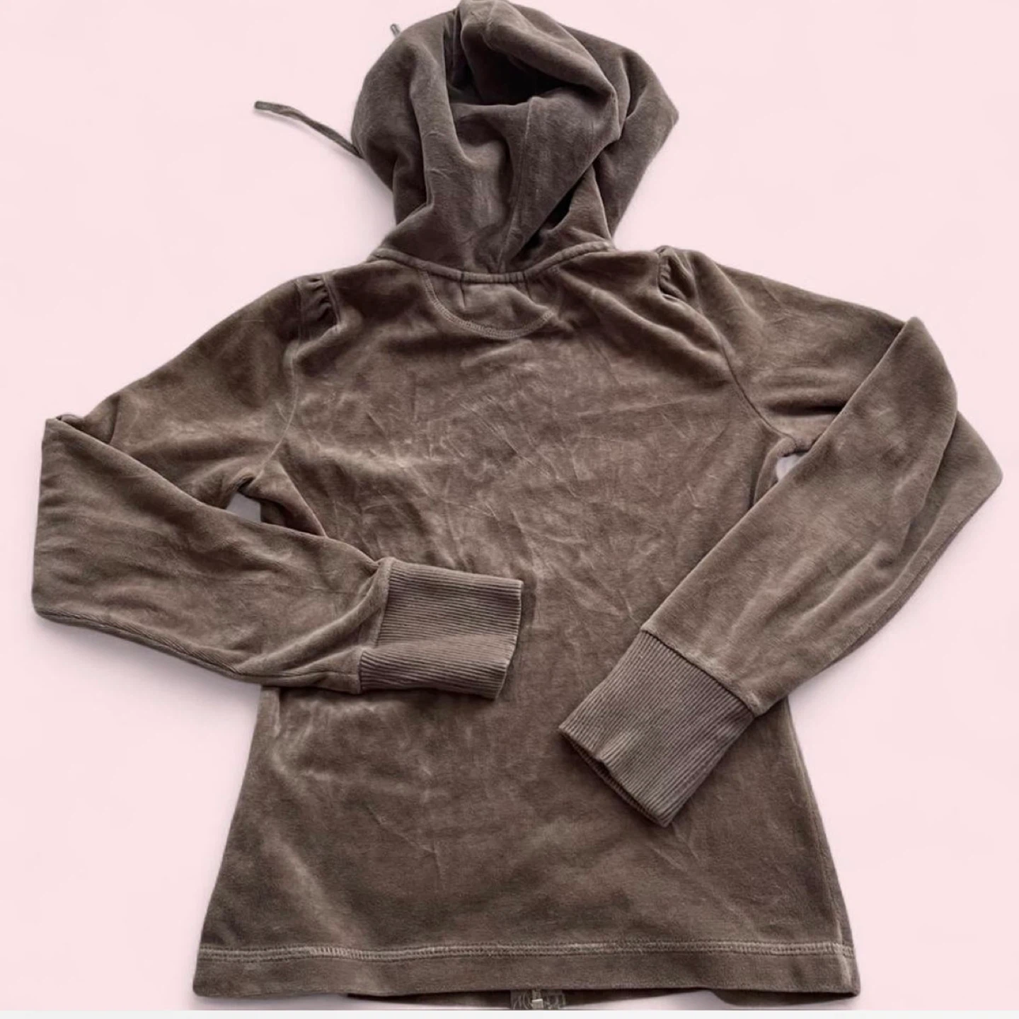 Brown Juicy Couture velour zip up hoodie - photo 4