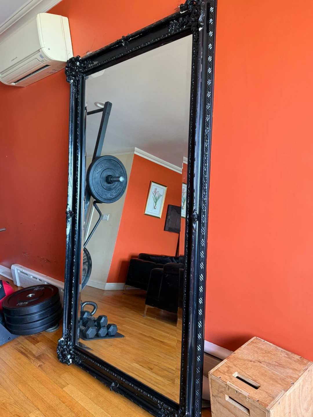 Oversized Luxury Ornate Mirror – Black Statement Frame - photo 5