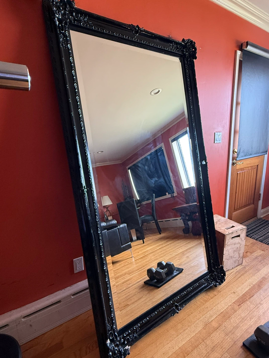 Oversized Luxury Ornate Mirror – Black Statement Frame