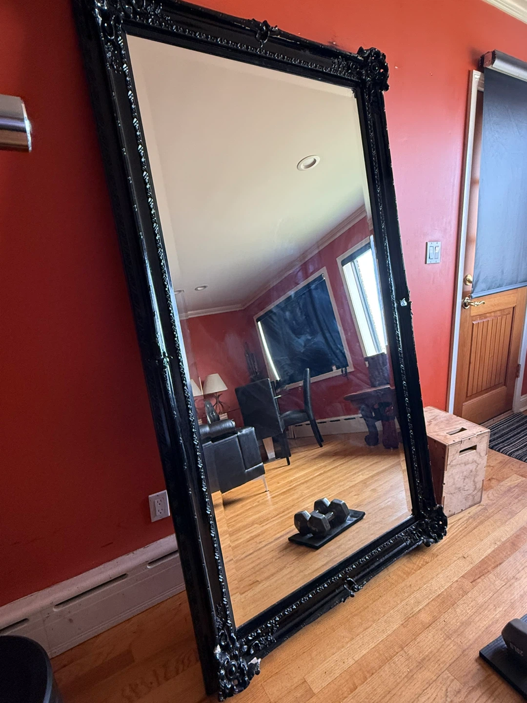 Oversized Luxury Ornate Mirror – Black Statement Frame - photo 2