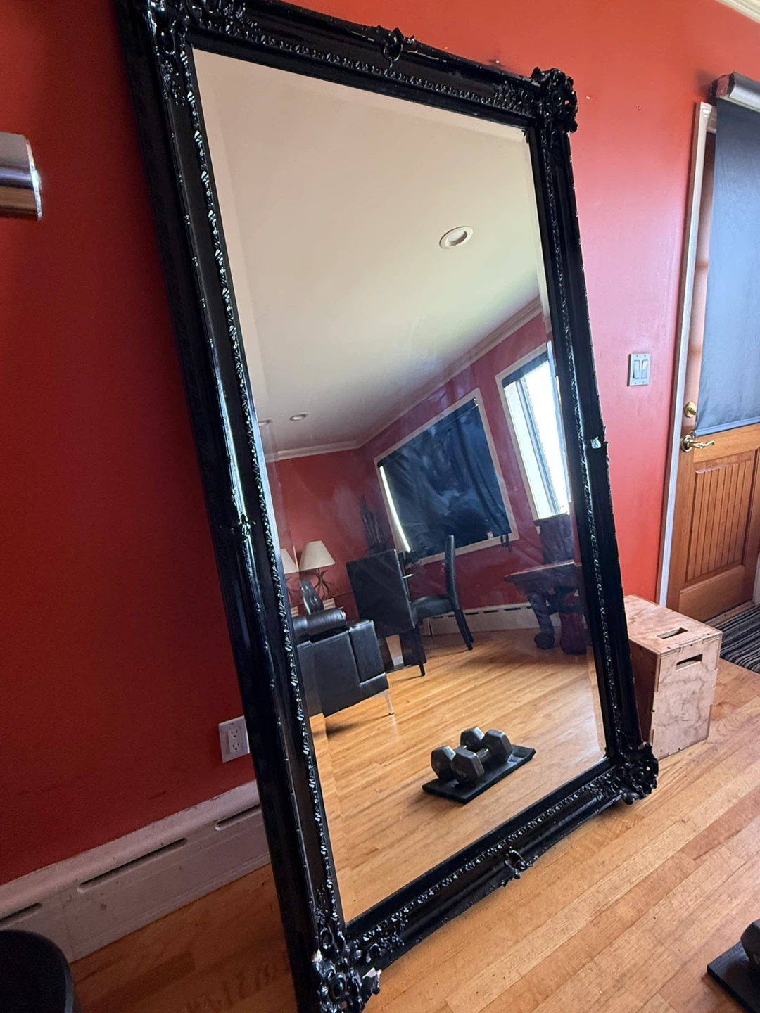 Oversized Luxury Ornate Mirror – Black Statement Frame - photo 3