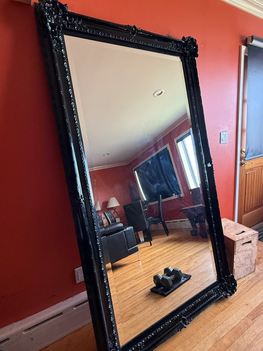 Oversized Luxury Ornate Mirror – Black Statement Frame - photo 4