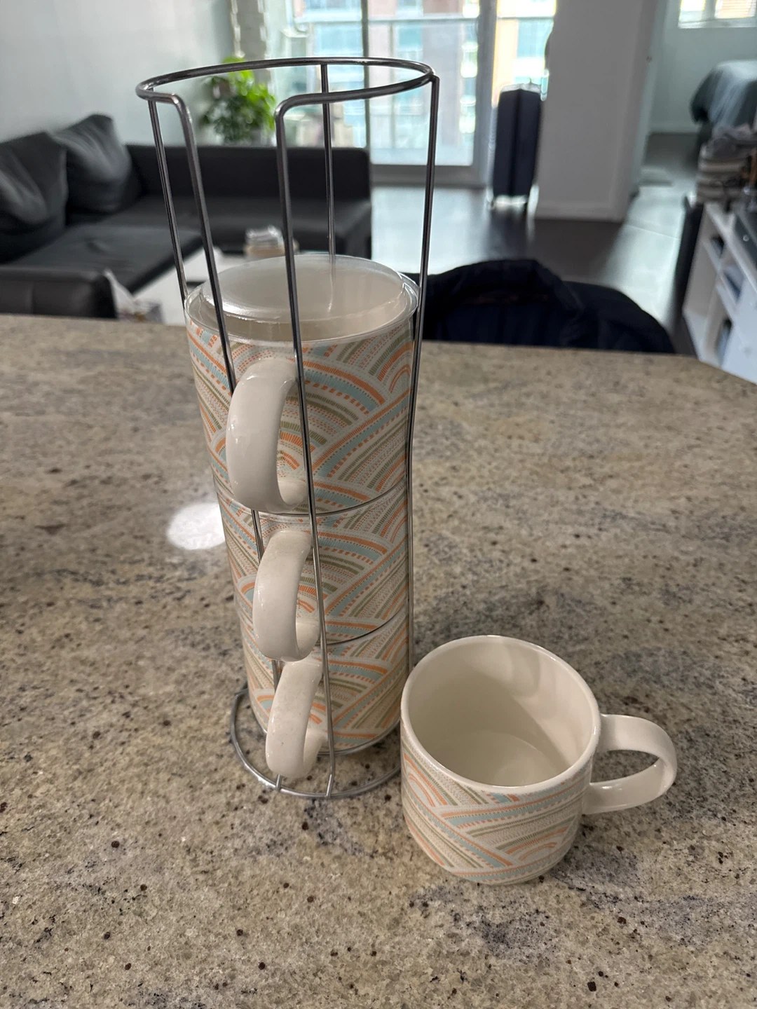 Stacking Mugs Set with Stand ( NEW )