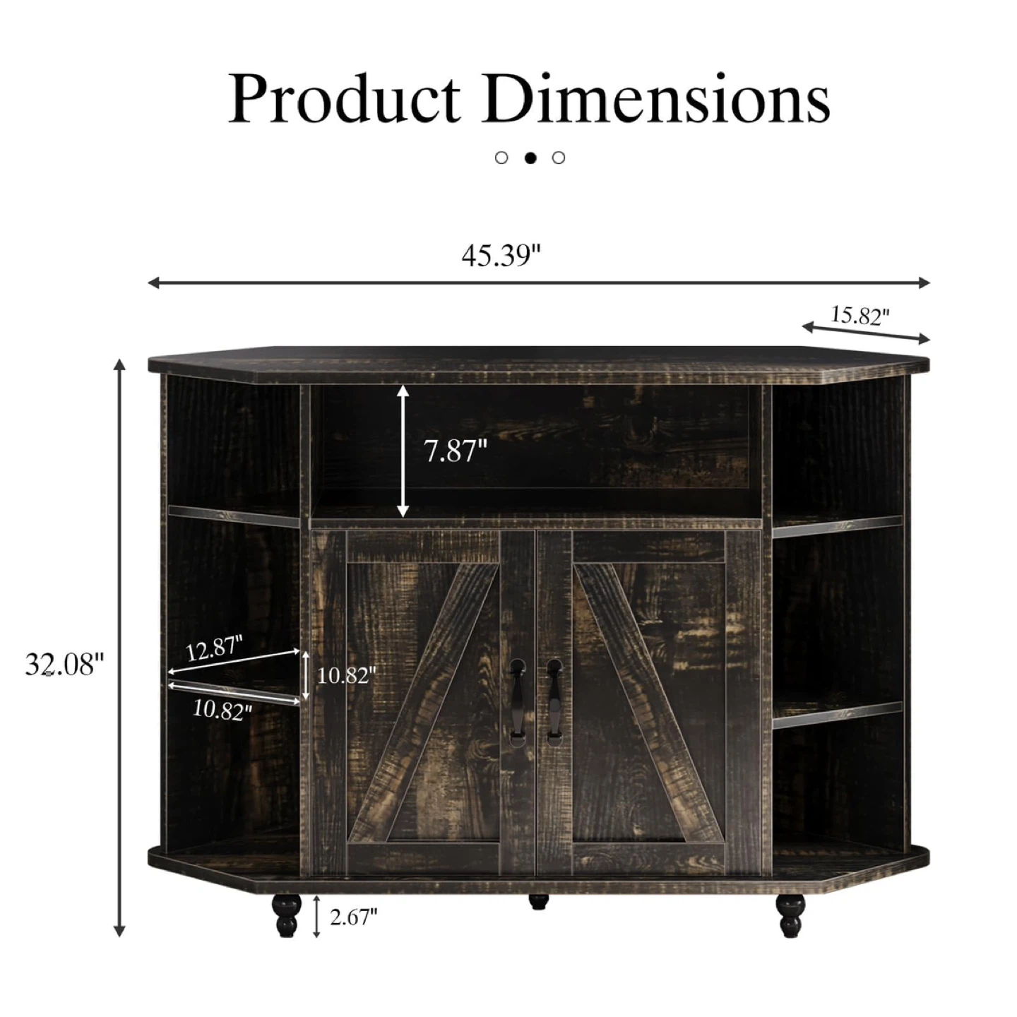 4 EVER WINNER Corner TV Stand- 50 Inch TV