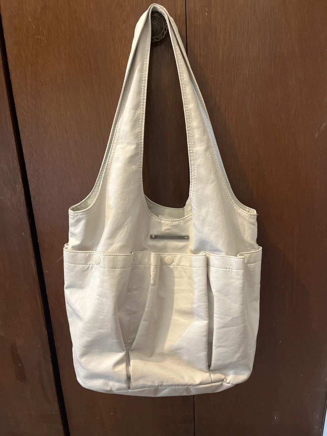 Matin Kim Ivory Pocket Tote Bag