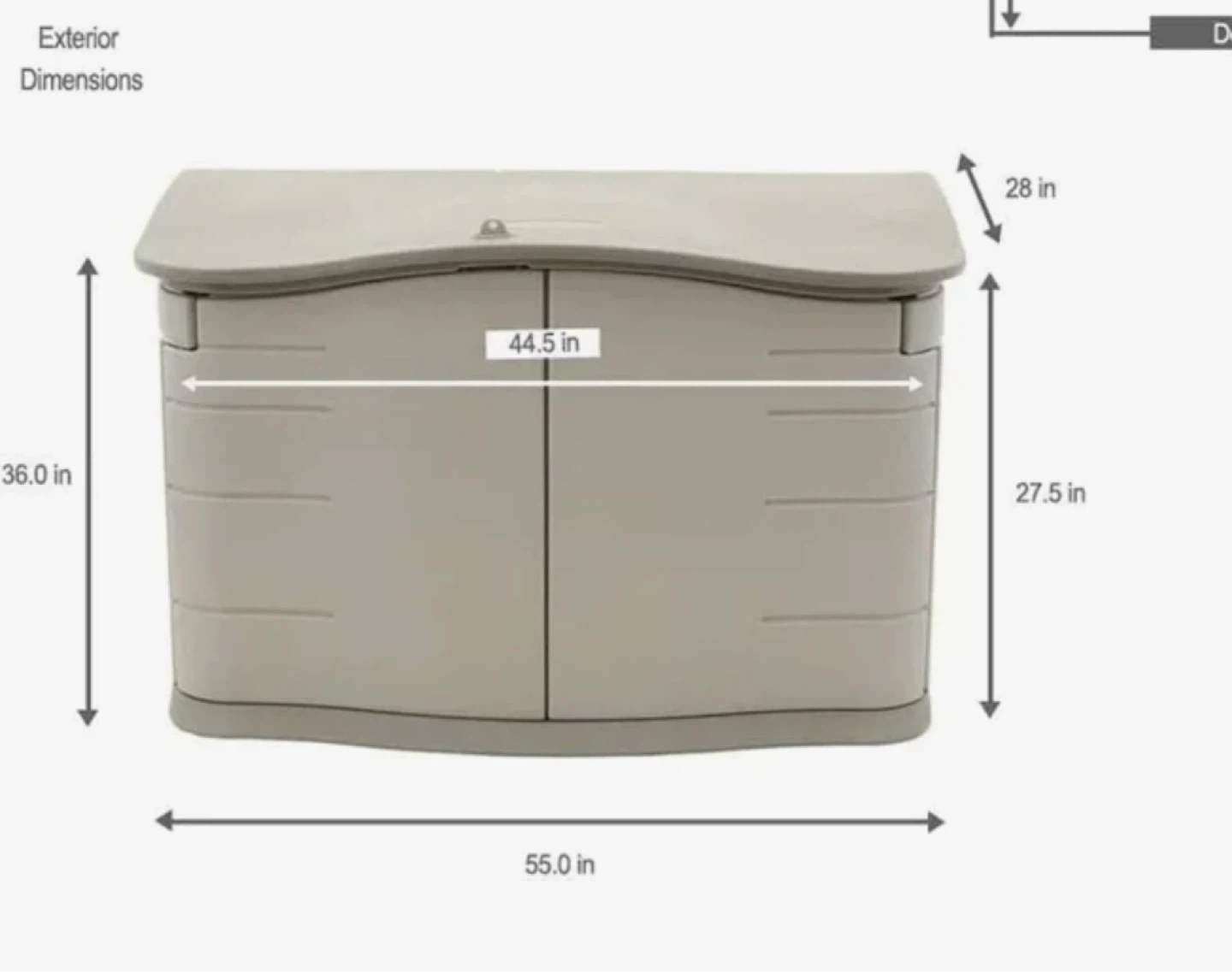 Deck Box Storage Shed - photo 3