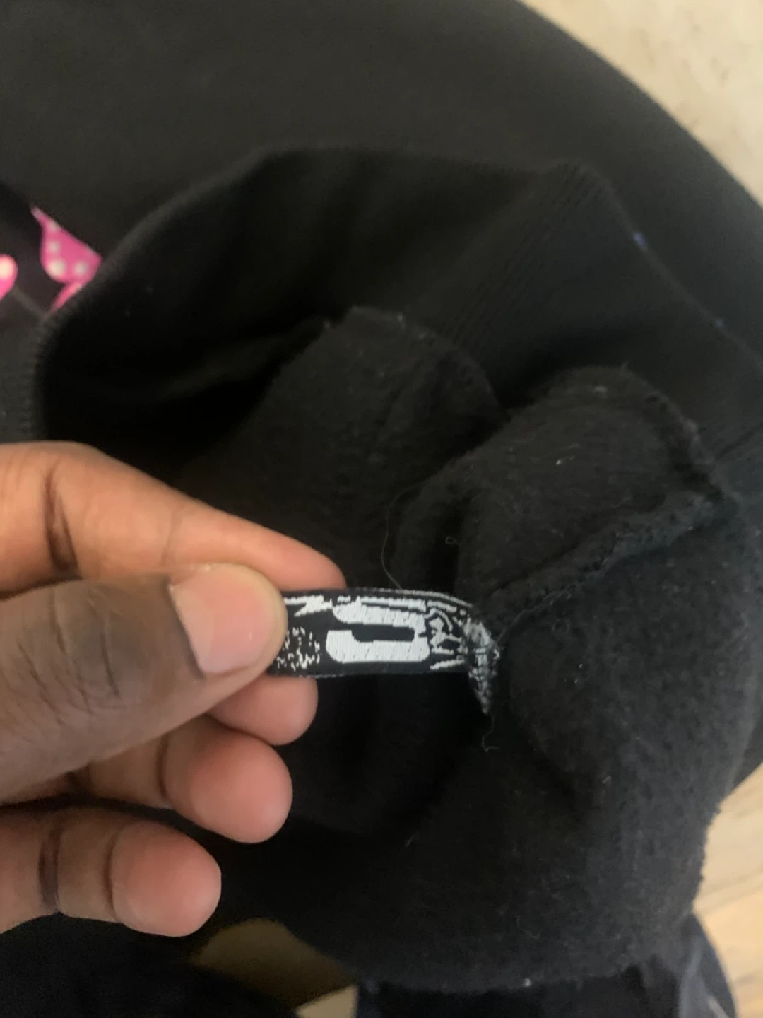 Pink and Black Sp5der Hoodie - photo 3