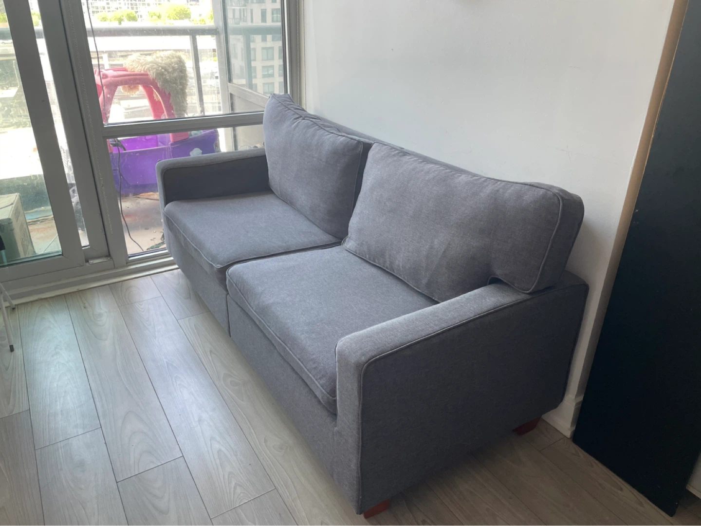 Grey Two-Seater Sofa - photo 2