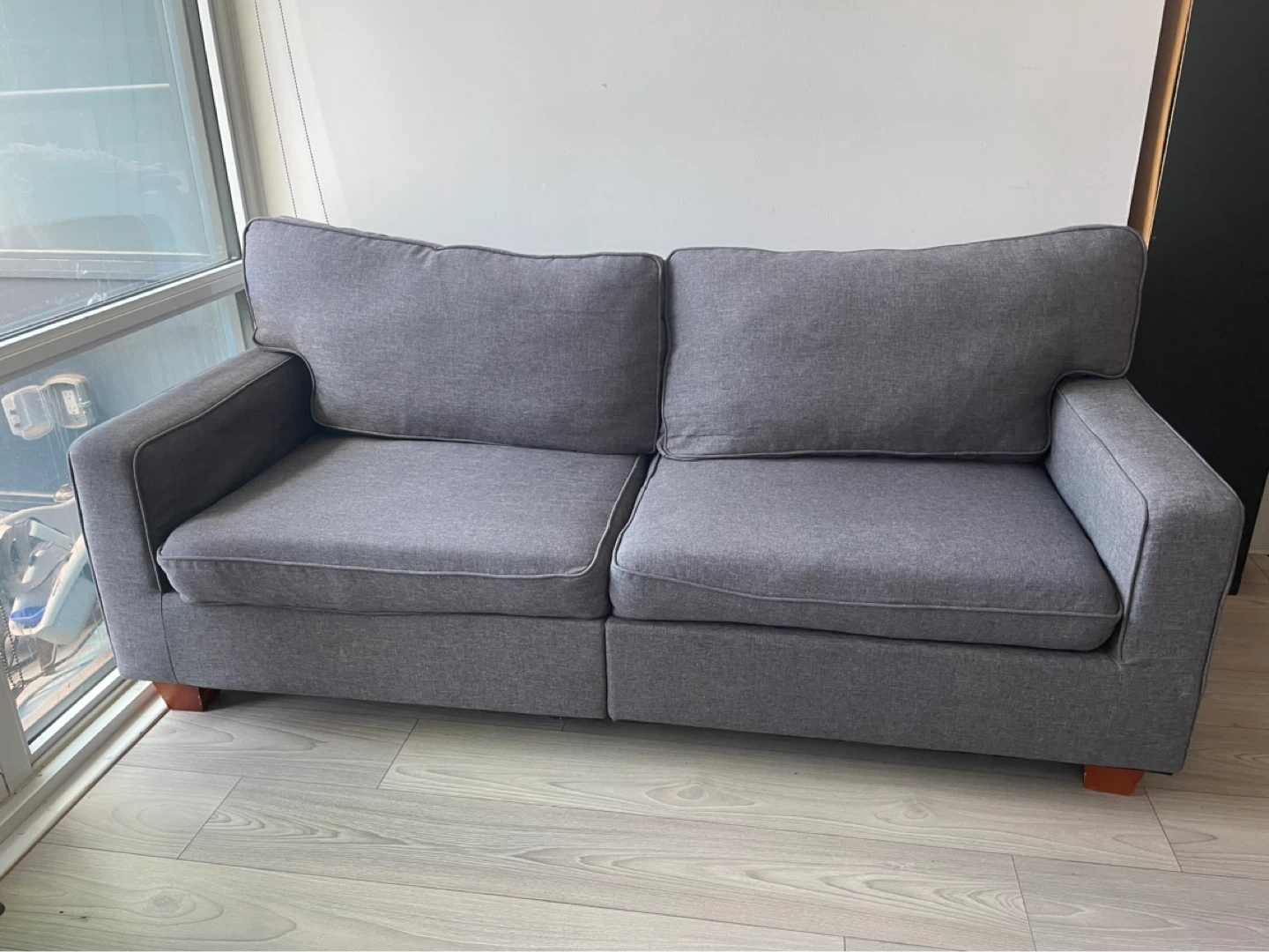 Grey Two-Seater Sofa