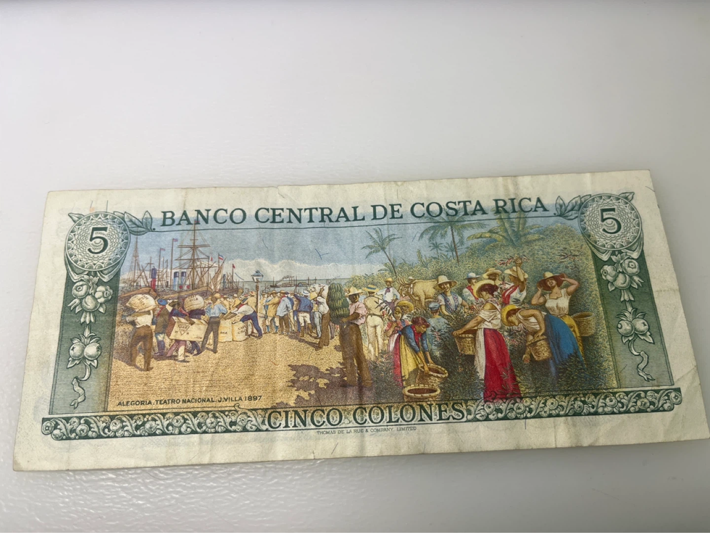 Costa Rica 5 Colones Banknote - 1979