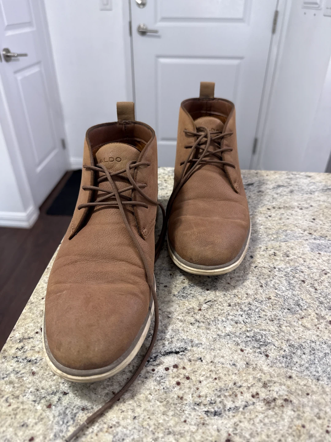 ALDO Men's Brown Leather Chukka Boots - photo 2