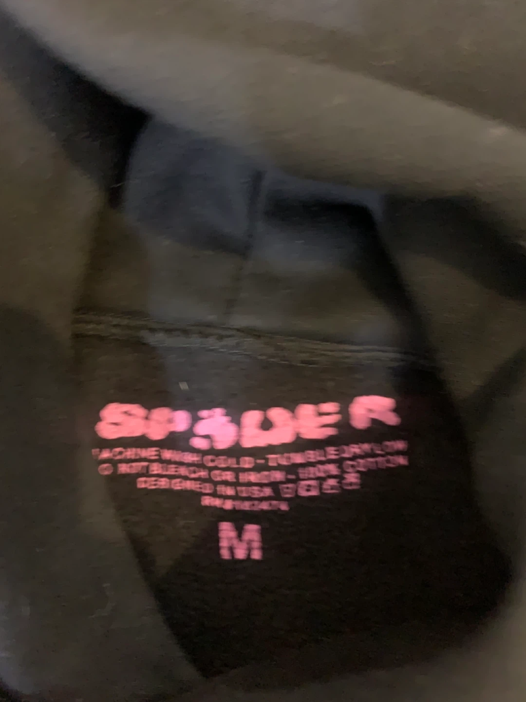 Pink and Black Sp5der Hoodie - photo 4