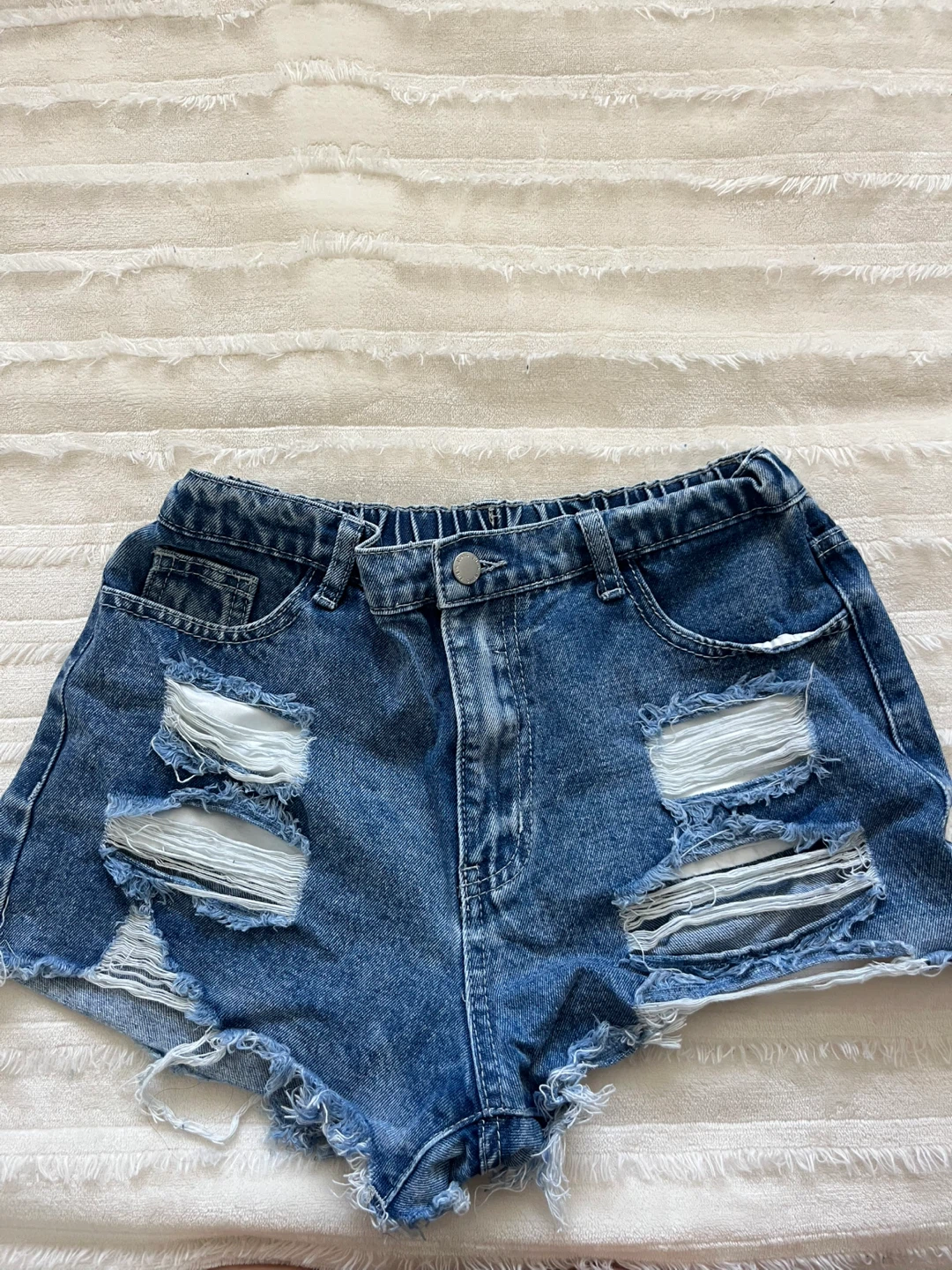 SHEIN Tall S Ripped Denim Shorts