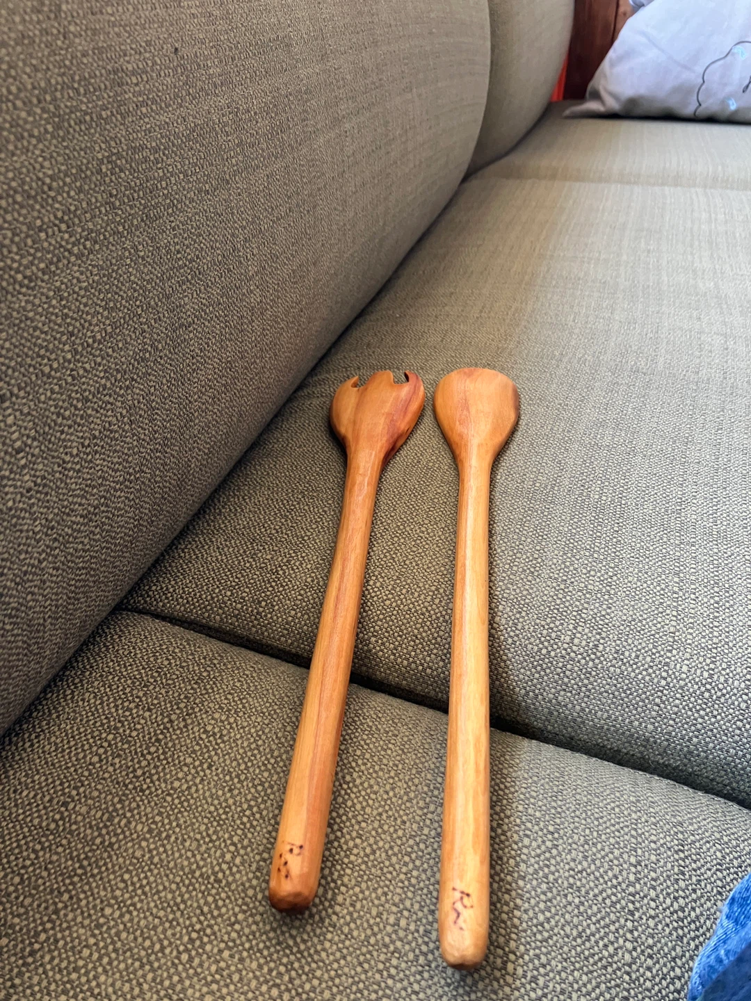Wooden Salad Servers - Hand Carved - photo 2