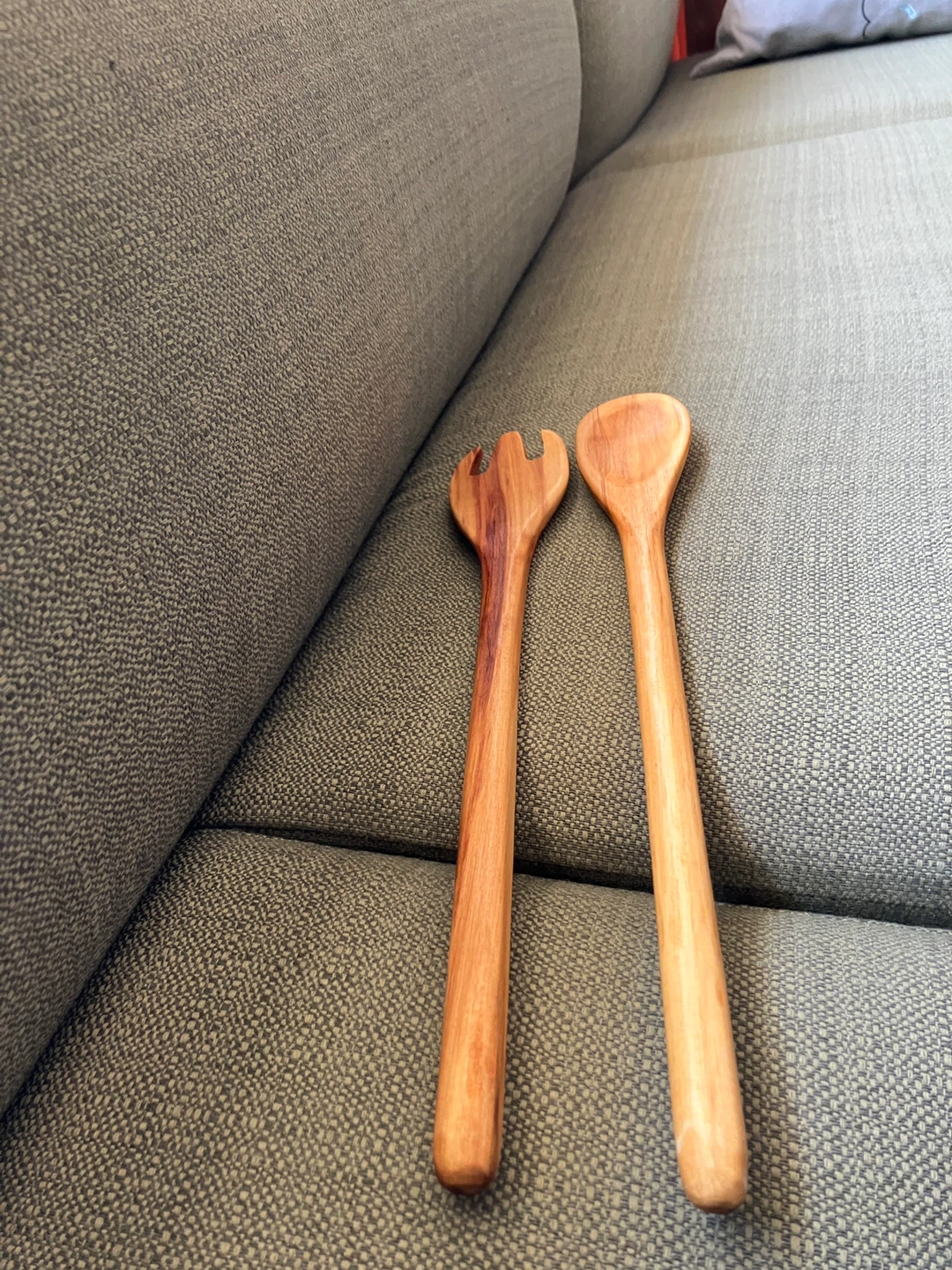 Wooden Salad Servers - Hand Carved