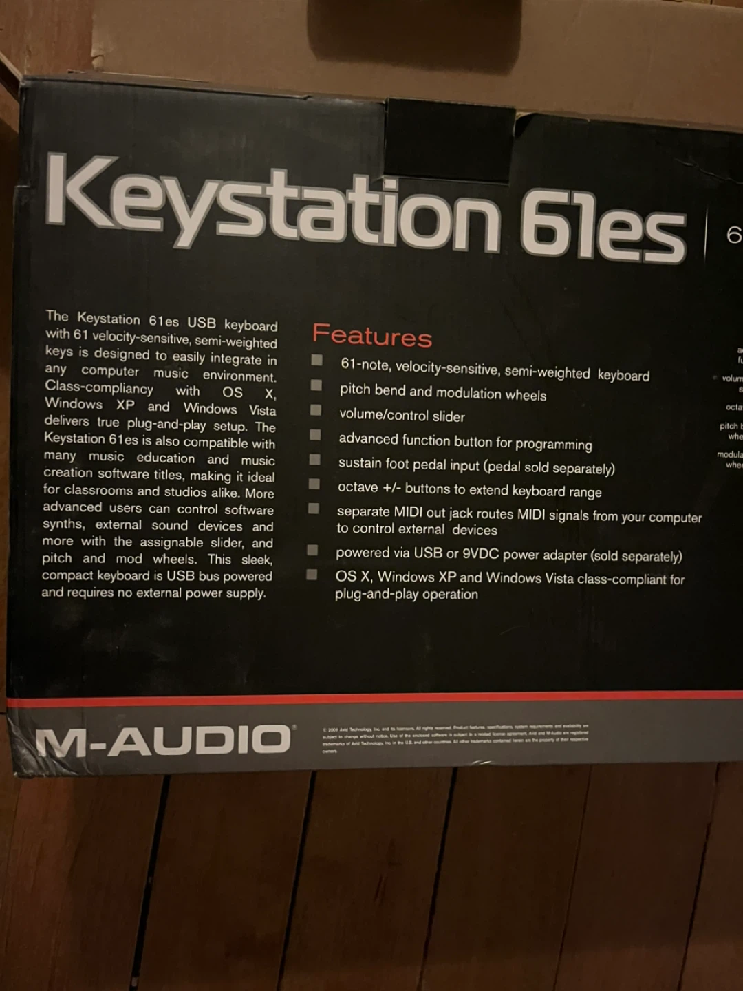 M-Audio Keystation 61es 61-Key USB MIDI Keyboard Controller - photo 3