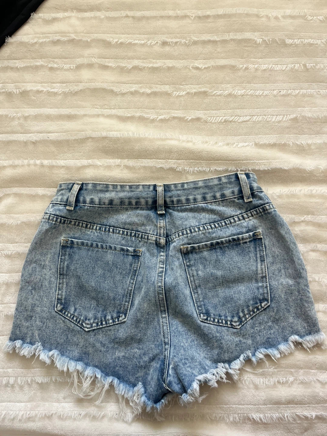 SHEIN Blue Distressed Denim Shorts Size 27 - photo 2