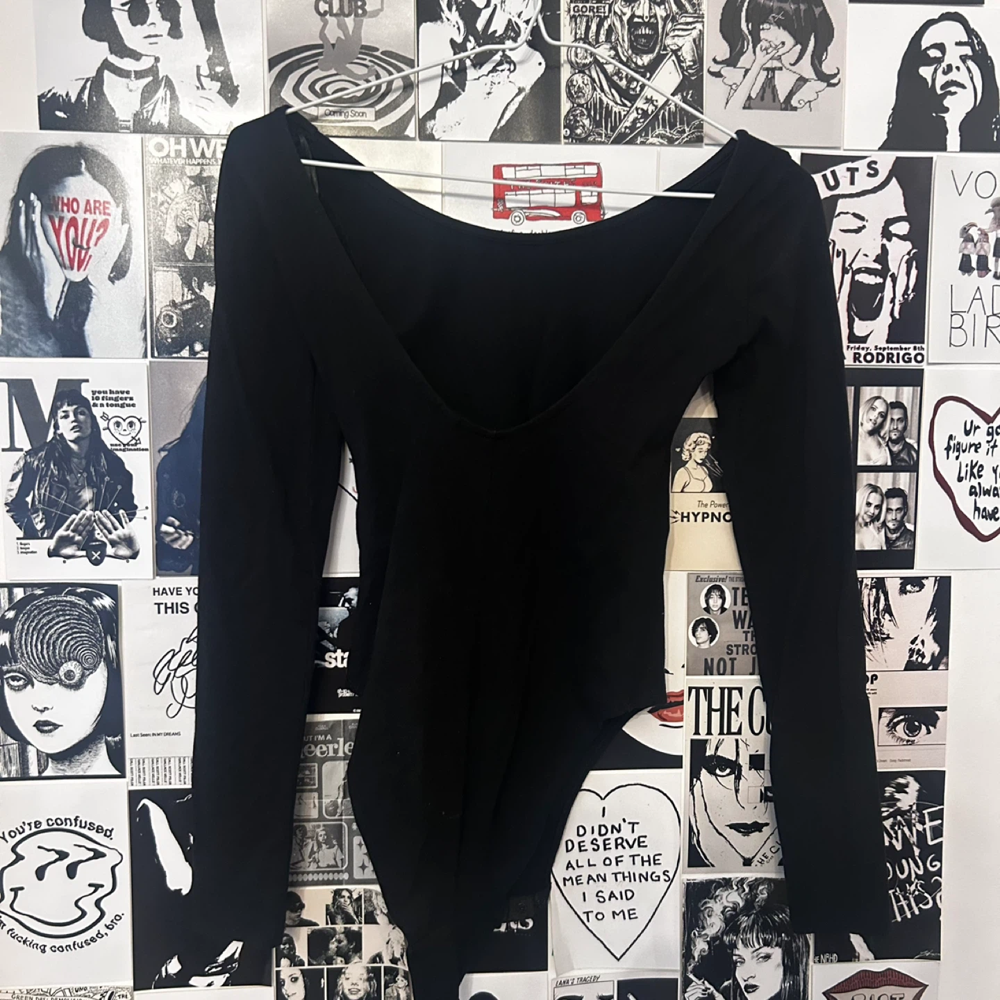 H&M Open Back Longsleeve Bodysuit