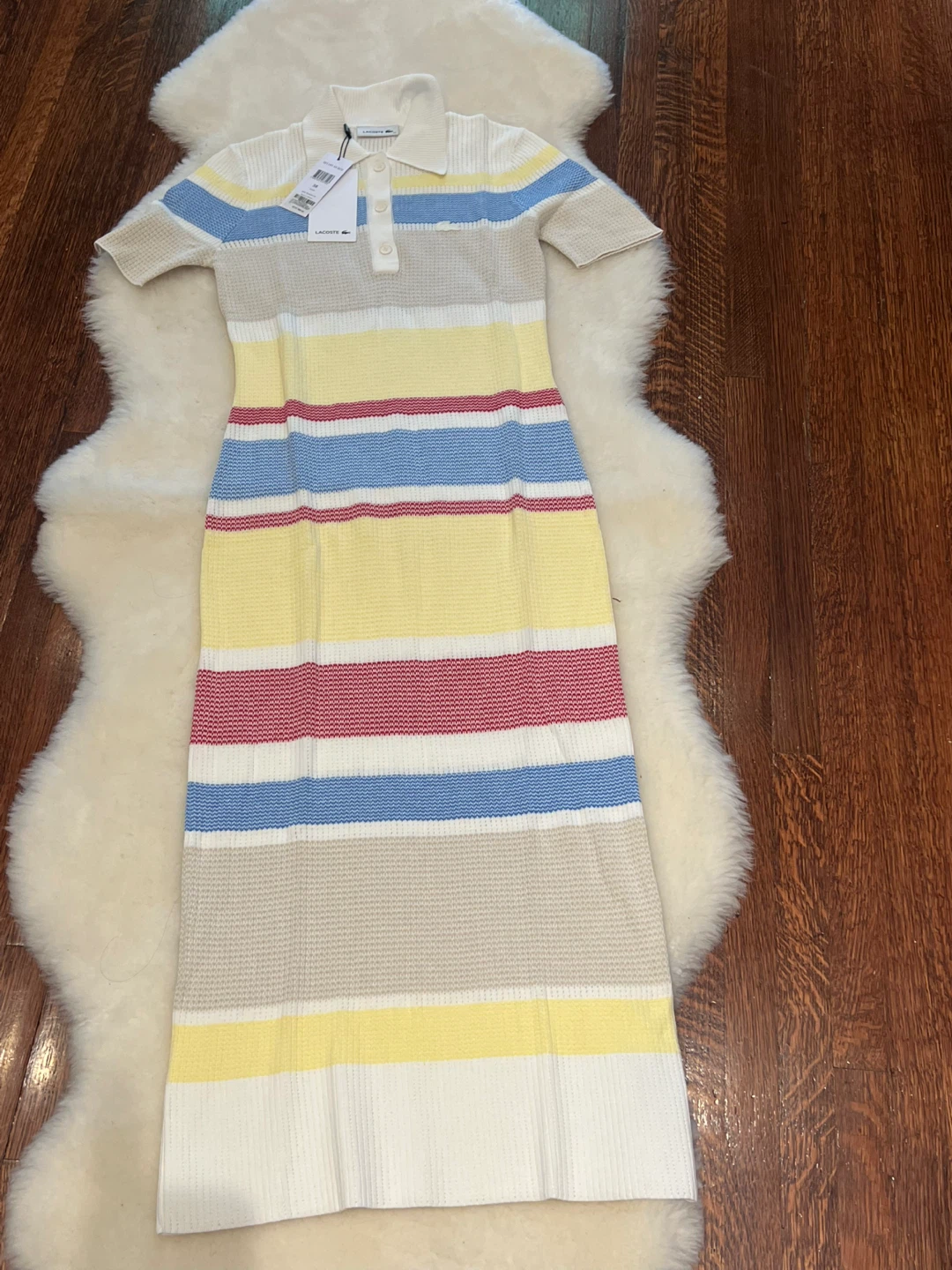 Lacoste Striped Polo Dress 38 - photo 2