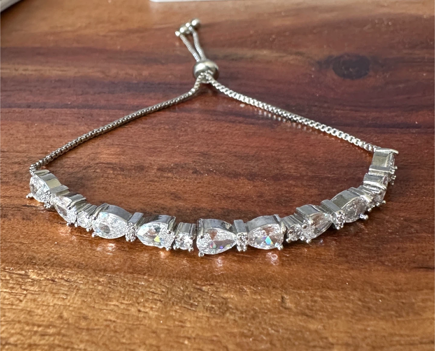 Sparkling Crystal Bolo Bracelet
