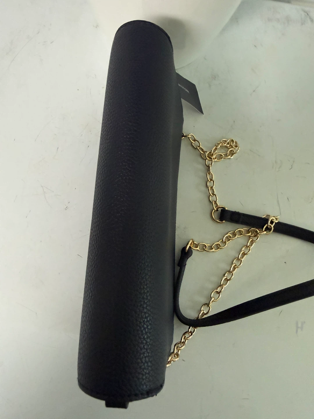 Tommy Hilfiger Navy Pebble Leather Chain Wallet Crossbody Bag - photo 5