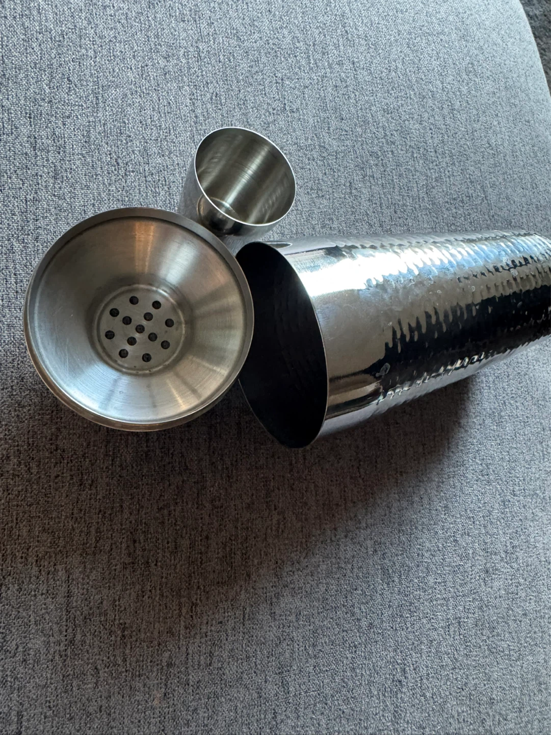 Hammered Stainless Steel Cocktail Shaker - photo 2