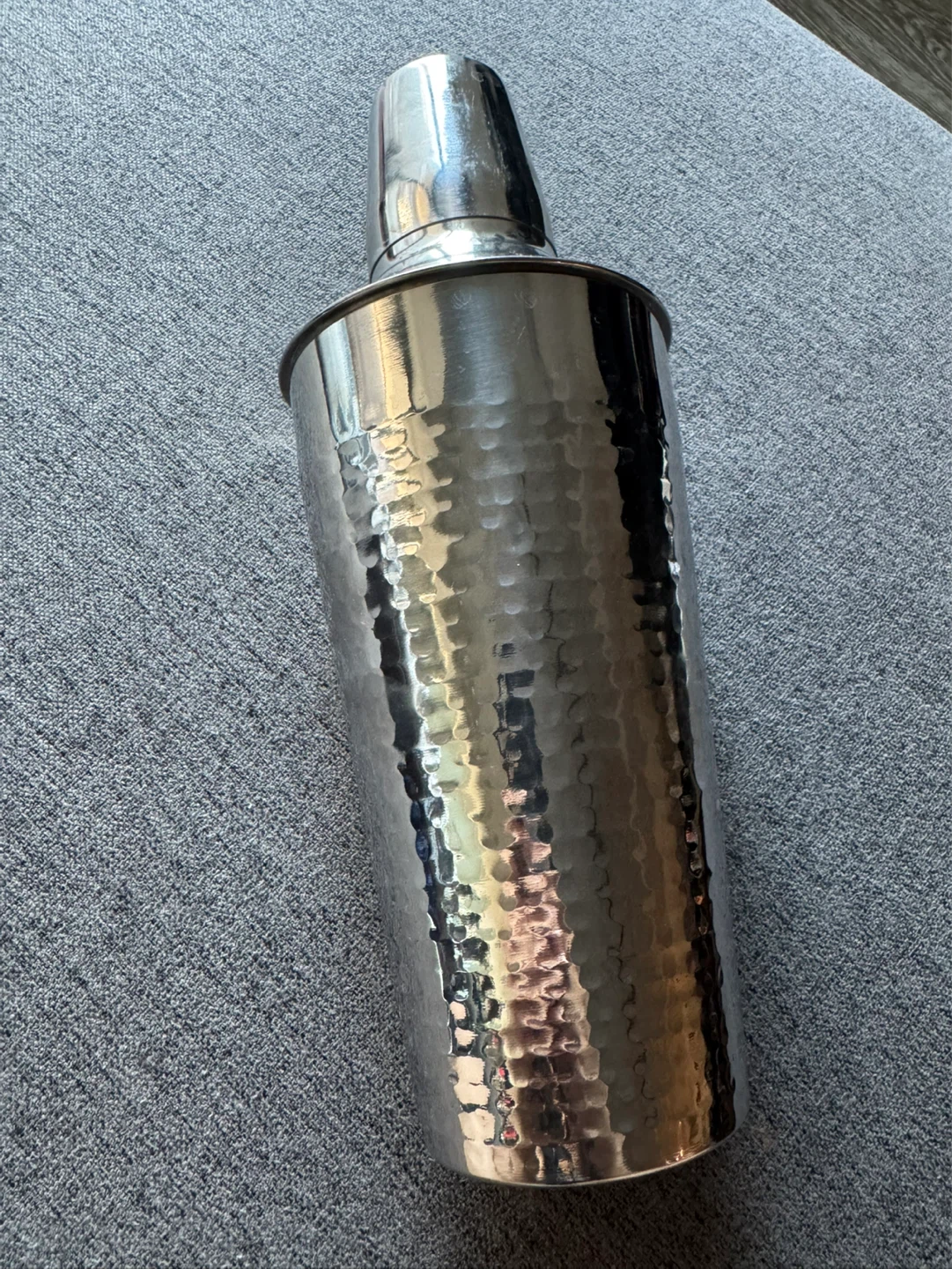 Hammered Stainless Steel Cocktail Shaker