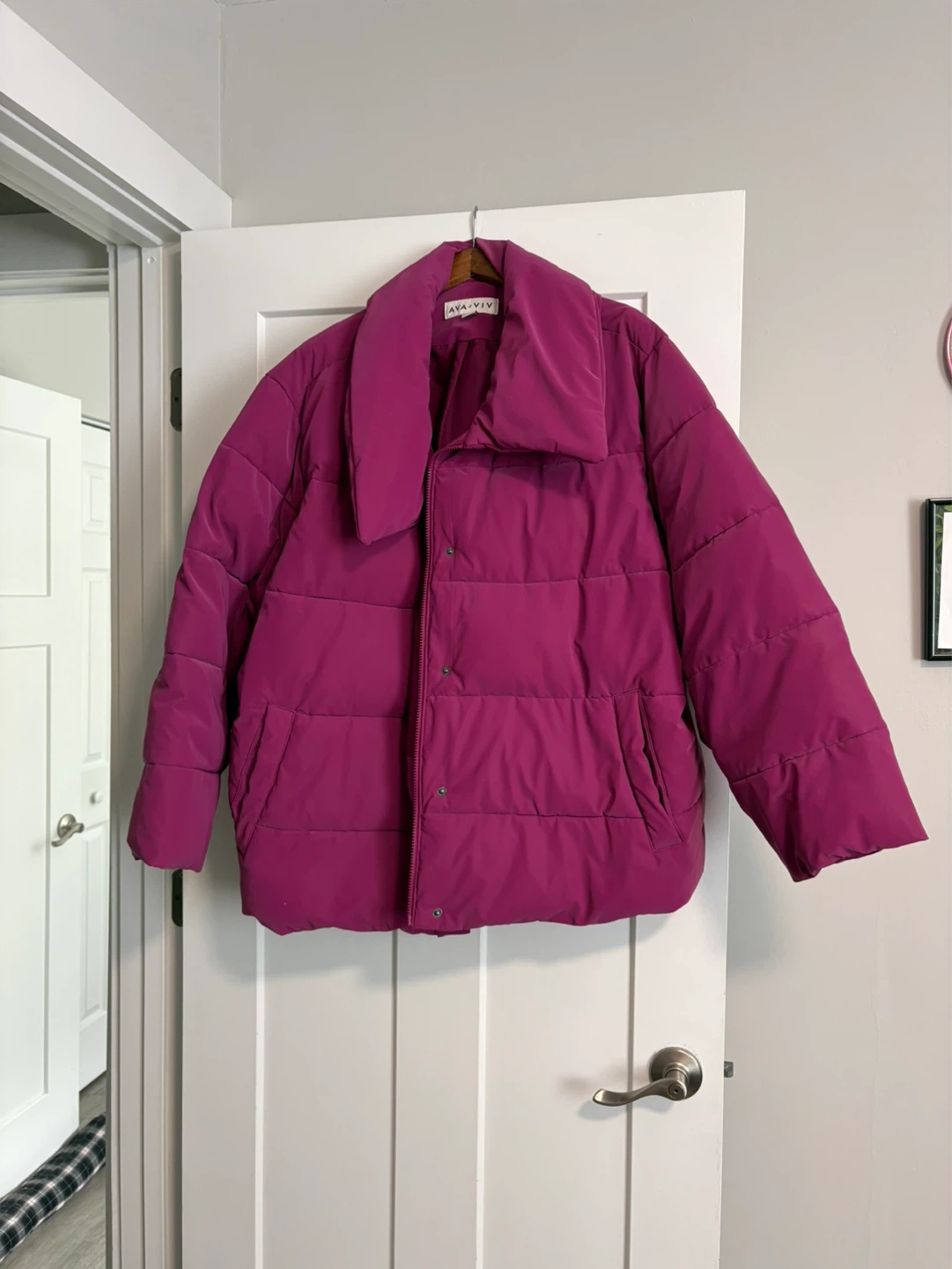 Puffer Jacket - Magenta - Size 3X