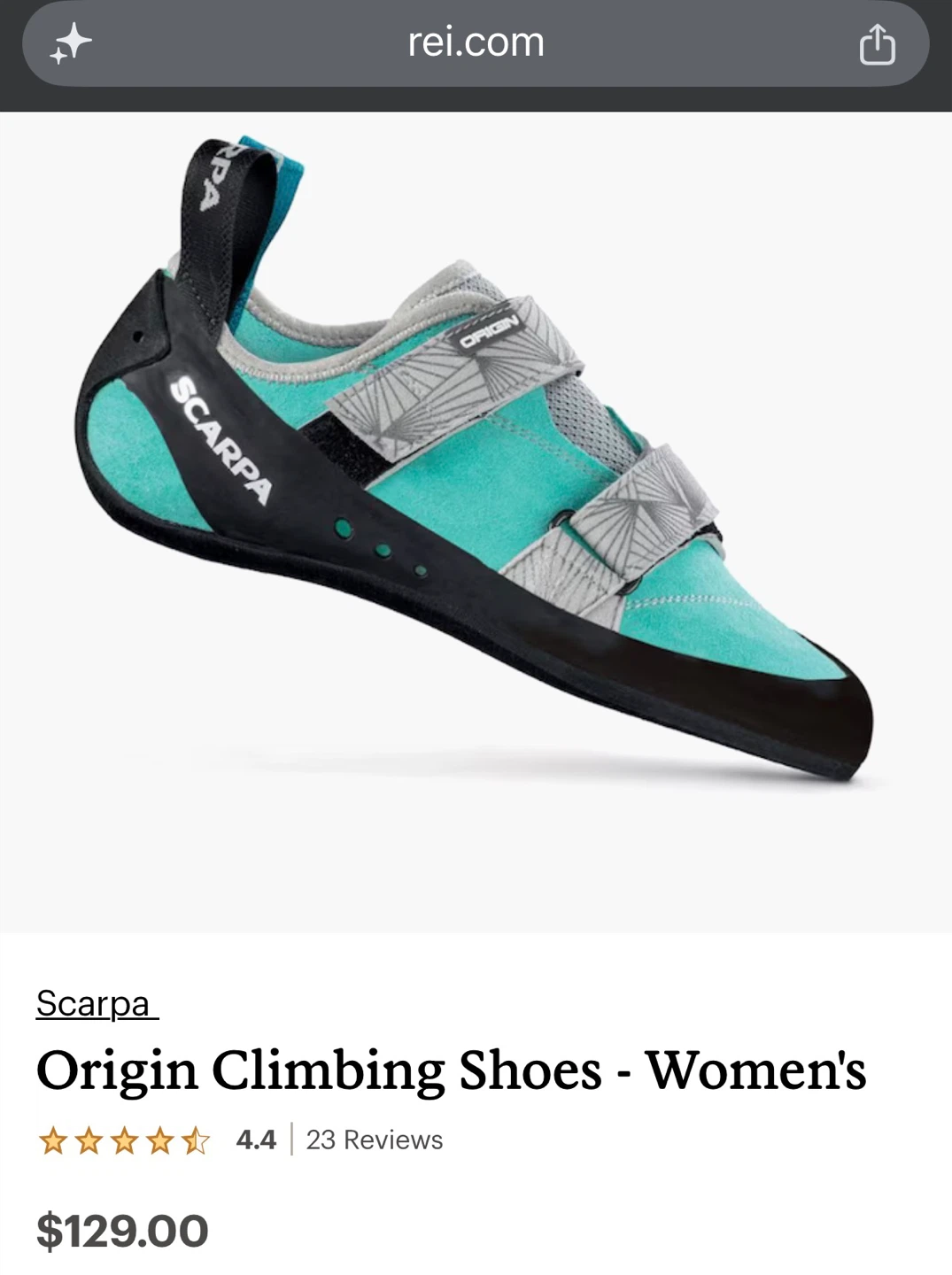 Scarpa Origin Climbing Shoes Women's Size 37 EU