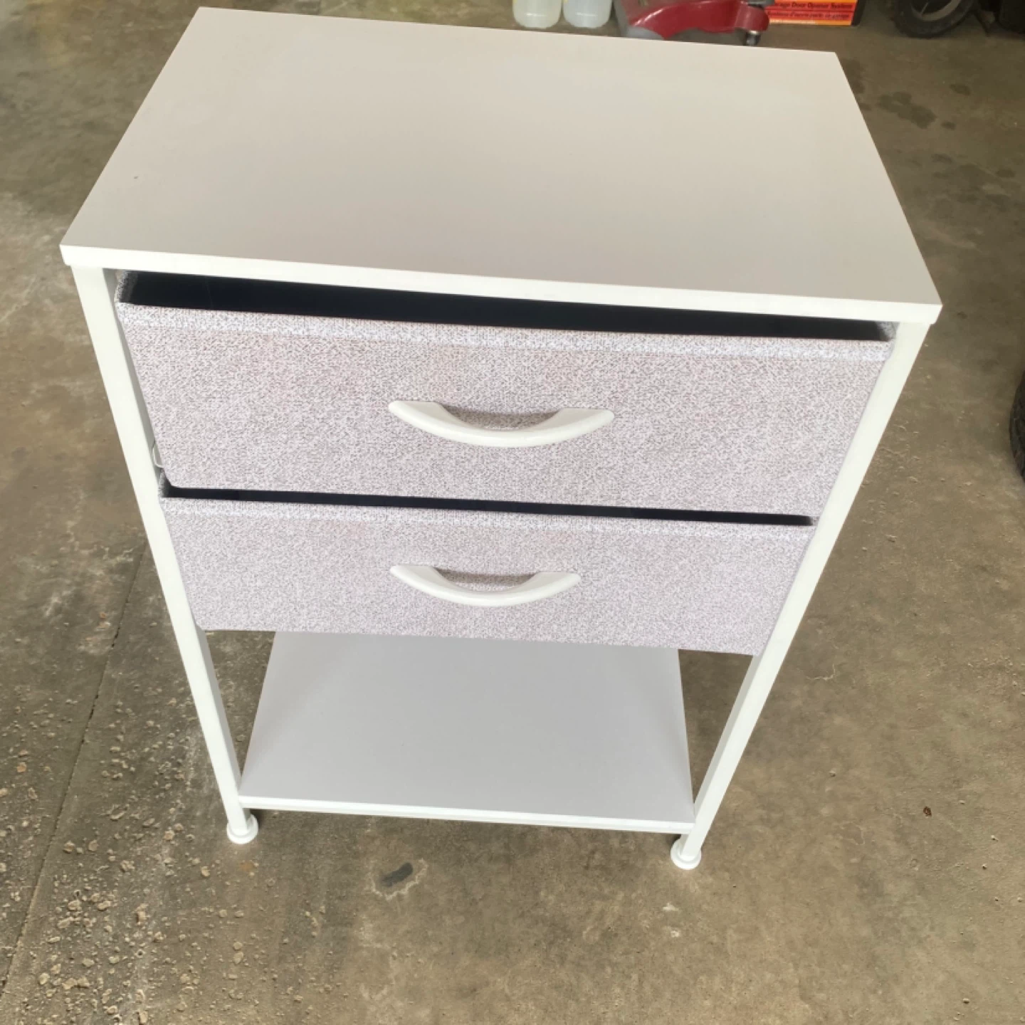 White 2-Drawer Storage Table / Nightstand