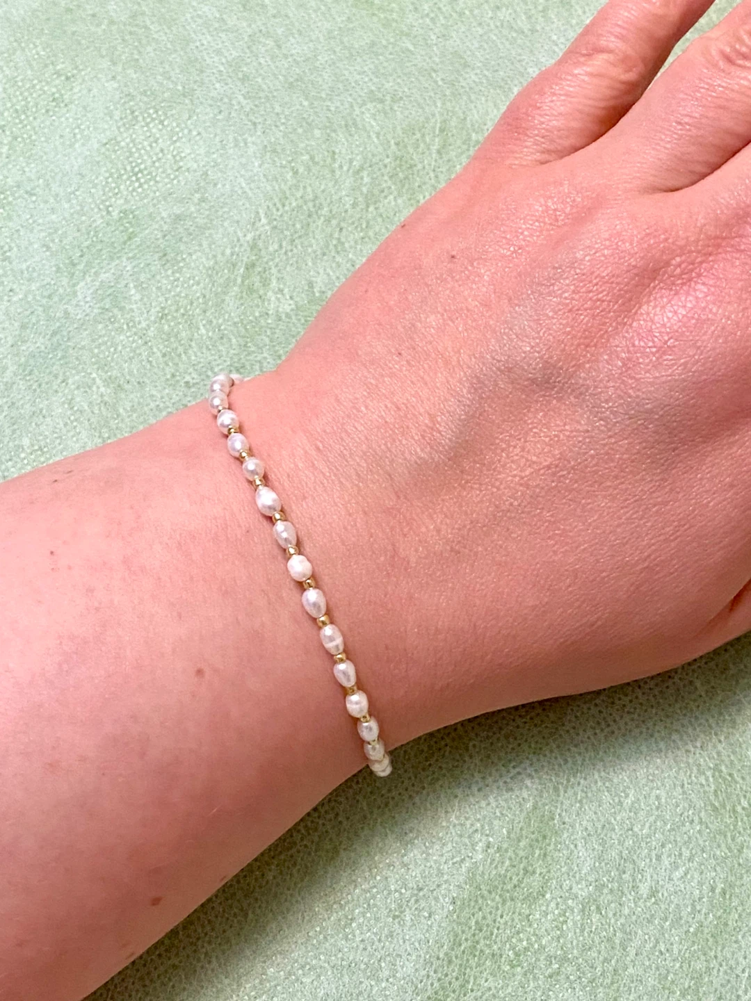 Freshwater Pearl and Gold Beaded Bracelet - photo 2