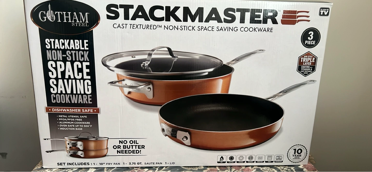 Gotham Steel Stackmaster 3-Piece Cookware Set