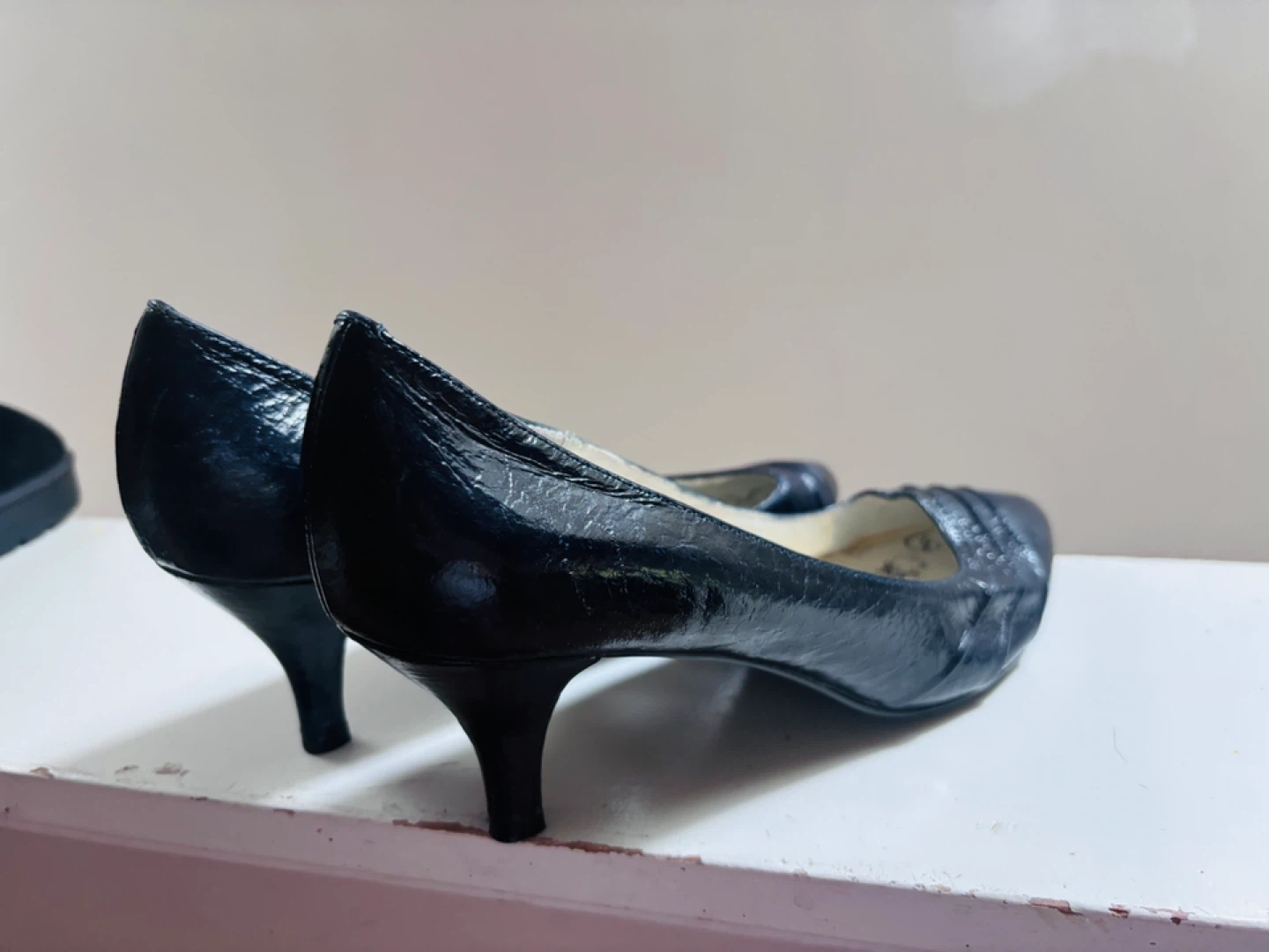 navy blue Patent Leather Heels - photo 3