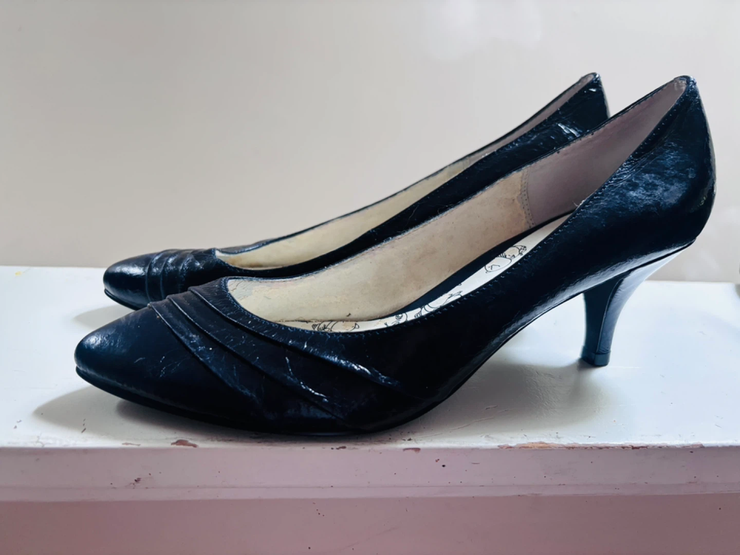 navy blue Patent Leather Heels - photo 4