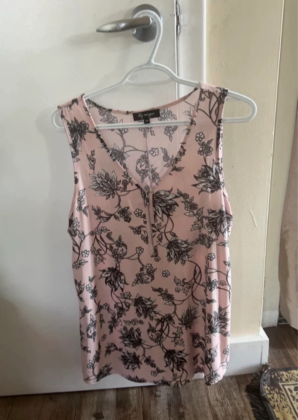 Lily Morgan Pink Floral Print Sleeveless Top