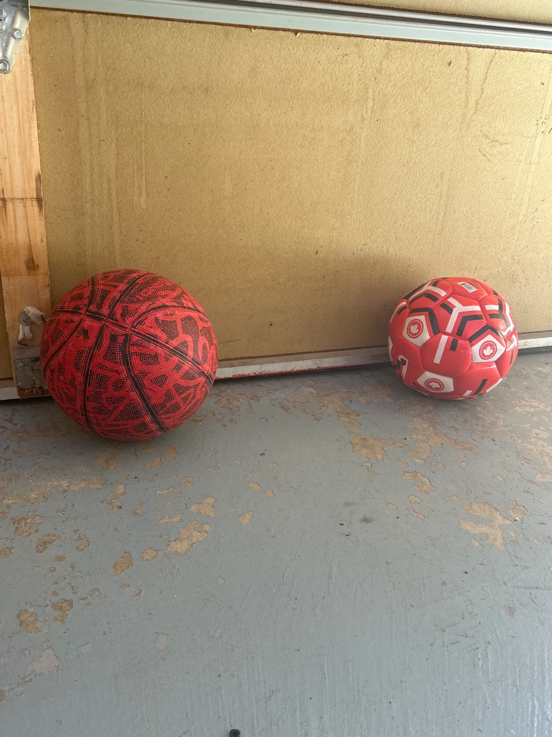 Red Basketball and Canada Soccer Ball
