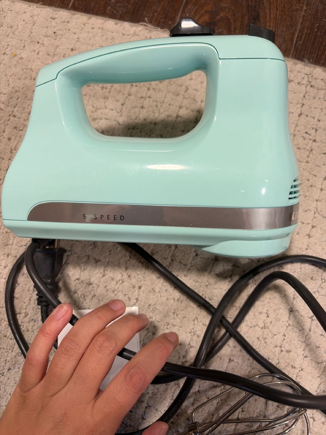 KitchenAid 5 Speed Hand Mixer - Aqua Sky